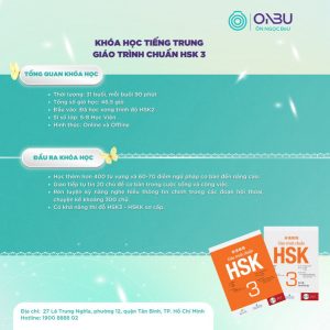 Khoá học HSK 3 của Học Viện Ôn Ngọc BeU hướng đến chuẩn đầu ra rõ ràng