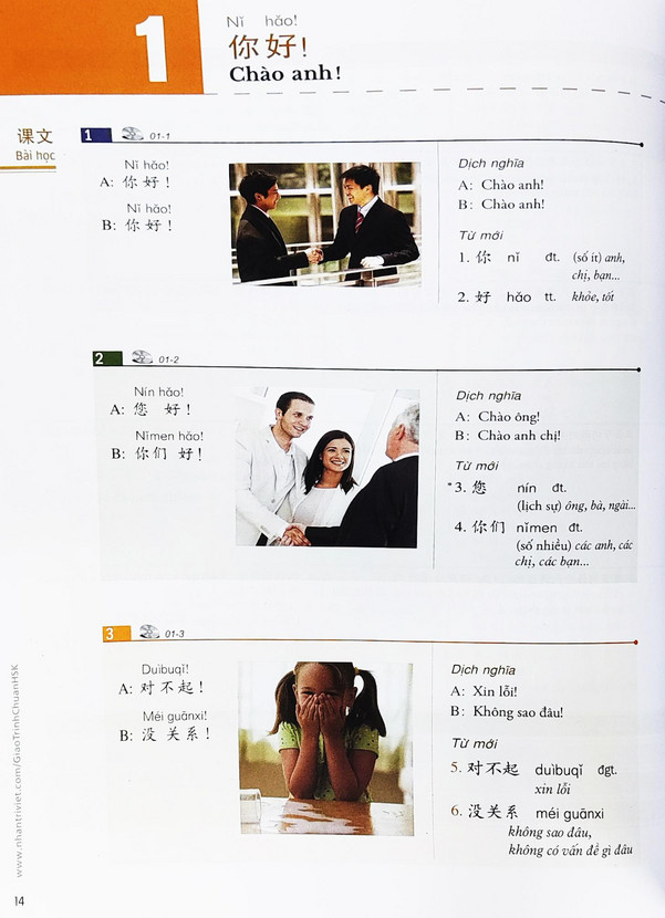 Nội dung & các phần có trong giáo trình HSK 1 chuẩn