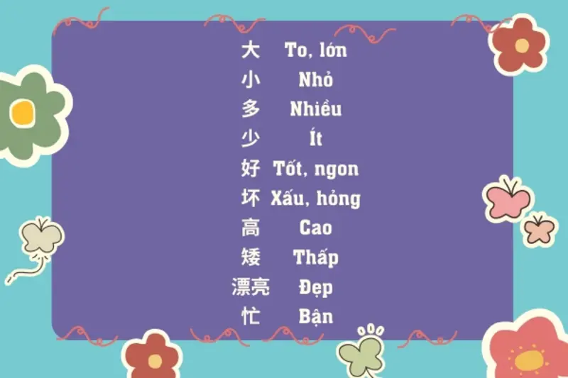 Các tính từ cơ bản