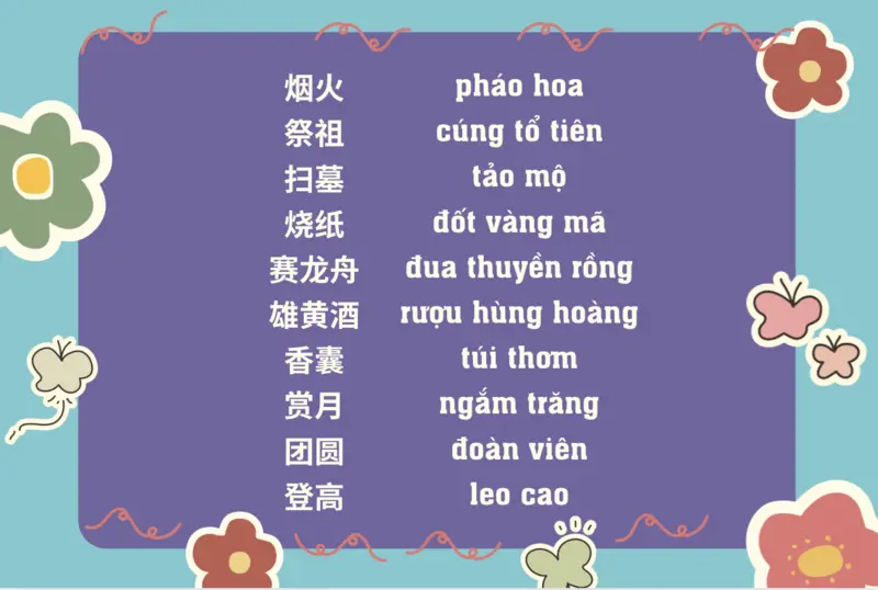 Từ vựng tiếng Trung về Văn hóa