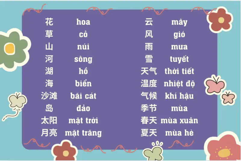 Từ vựng về môi trường xung quanh
