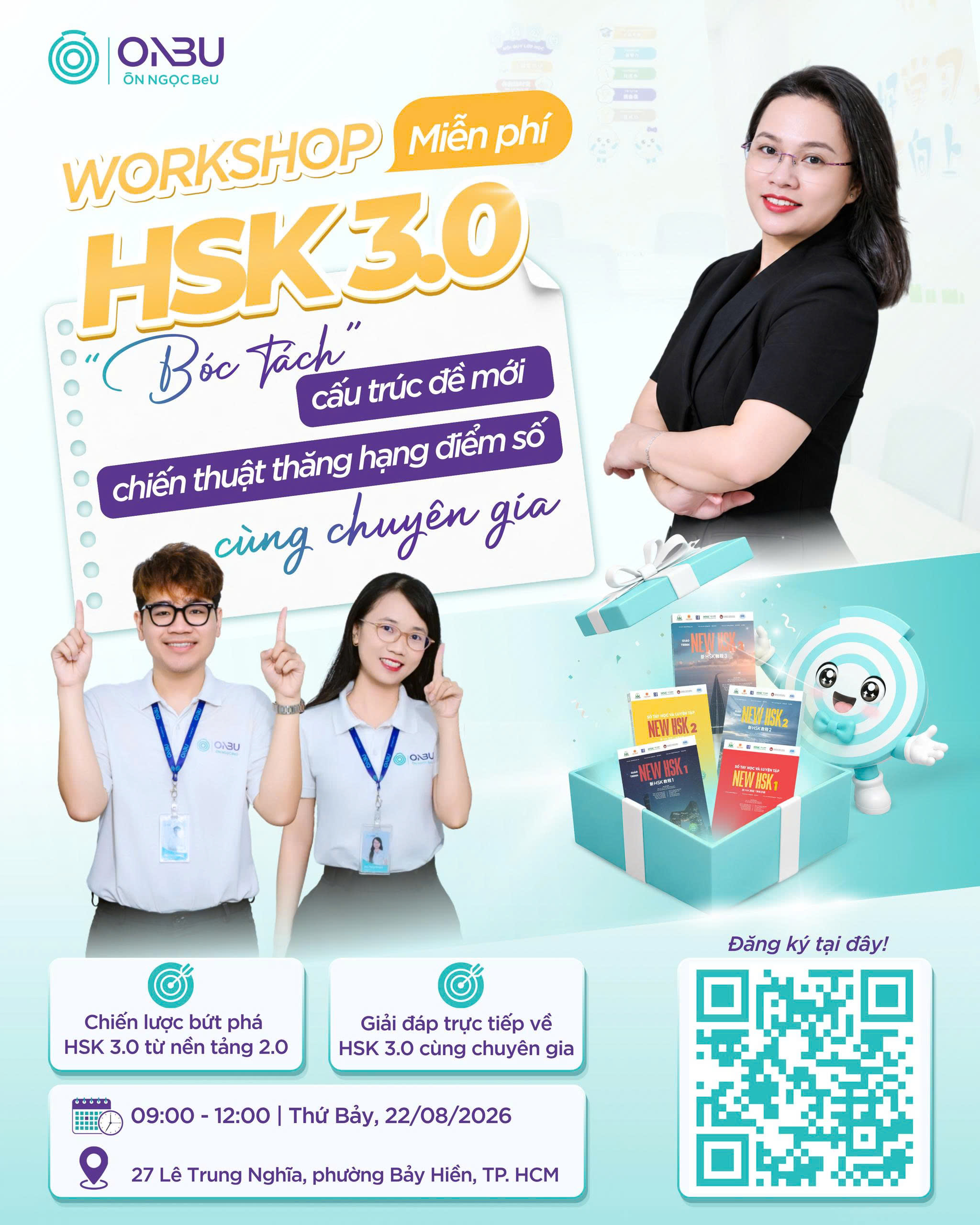 WORKSHOP HSK 3.0: XÓA BỎ HOANG MANG – SẴN SÀNG BỨT PHÁ CÙNG CHUYÊN GIA TẠI ONBU